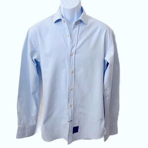 Sacoor Brothers, Light Blue Leeds Collar Slim Fit, Long Sleeve Button Do…